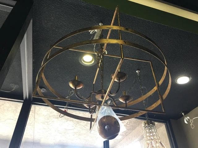 *NEW* Round 4 Light Gold Distressed Chandelier - Thumbnail 3