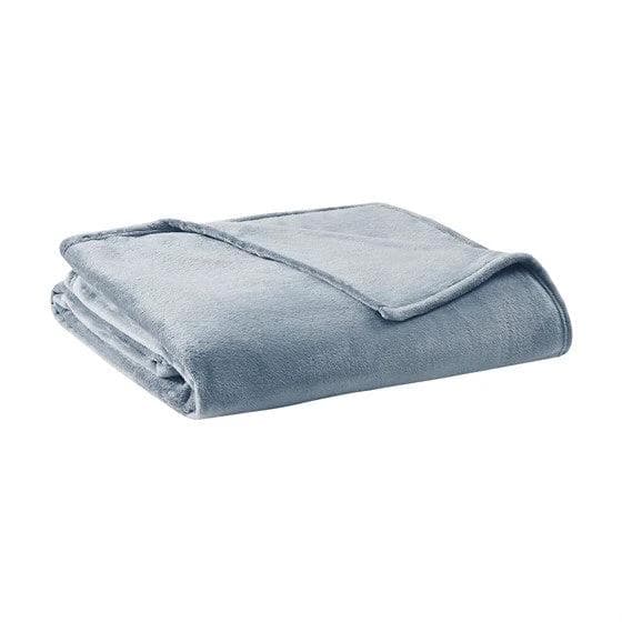 *NEW* Blue Full/Queen Antimicrobial Plush Blanket - Image 1