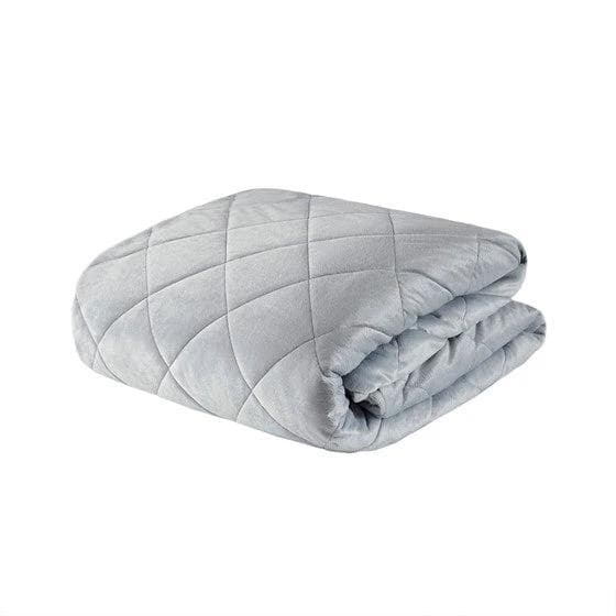 *NEW* Grey Luxury Quilted Mink Weighted Blanket - Image 1