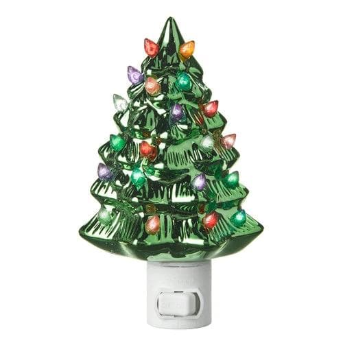 *NEW* 5.75" Vintage Metallic Tree Night Light - Image 1