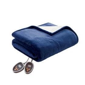 *NEW* Heated Plush to Berber Queen Blanket/Indigo - Image 1