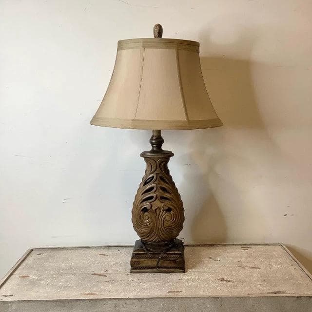 Carved Ornate Table Lamp - Image 1