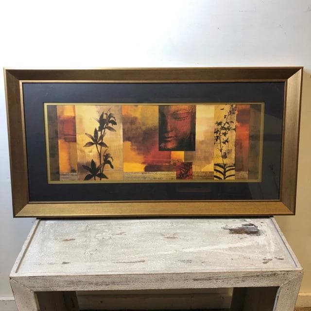 Asian Style Print in Wood Frame - Image 1