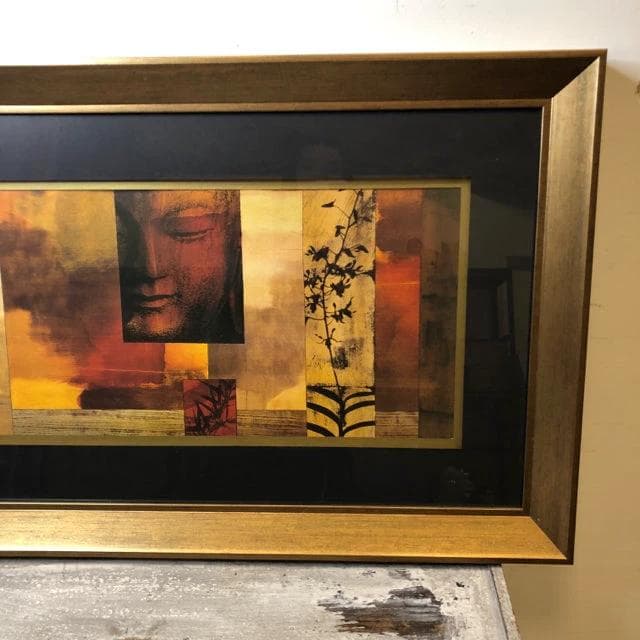 Asian Style Print in Wood Frame - Thumbnail 3