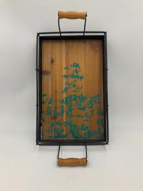 Wood & Aluminium Serving Tray - Thumbnail 2