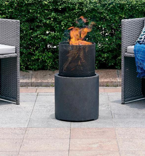 *NEW* 22" Wood Burning Faux Stone Fire Column - Image 1