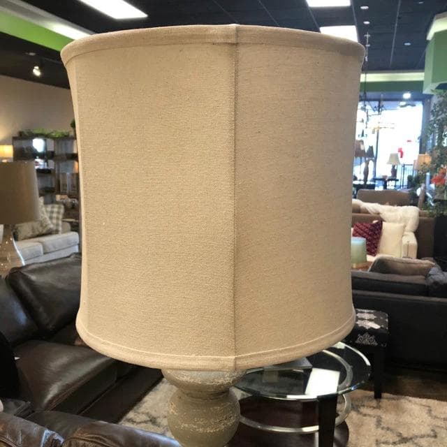 *NEW* Resin & Crystal Distressed Grey Table Lamp - Thumbnail 2