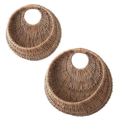 *NEW* Set of 2 Crescent Woven Baskets - Image 1