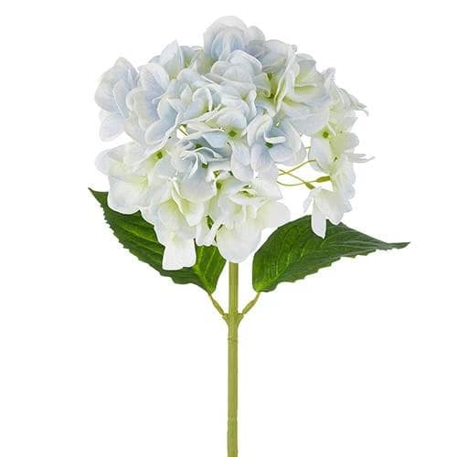 *NEW* 19" Real Touch Light Blue Hydrangea Stem - Image 1