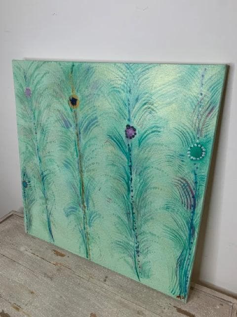 Original Art by Melinda McDaniel "Plumage" on Canvas - Thumbnail 2