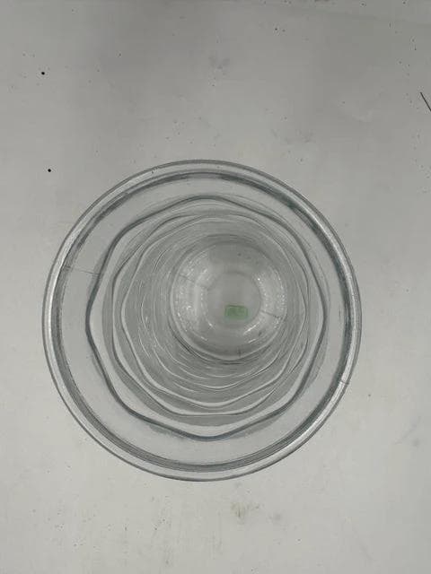 Clear Wavy Glass Vase - Thumbnail 2