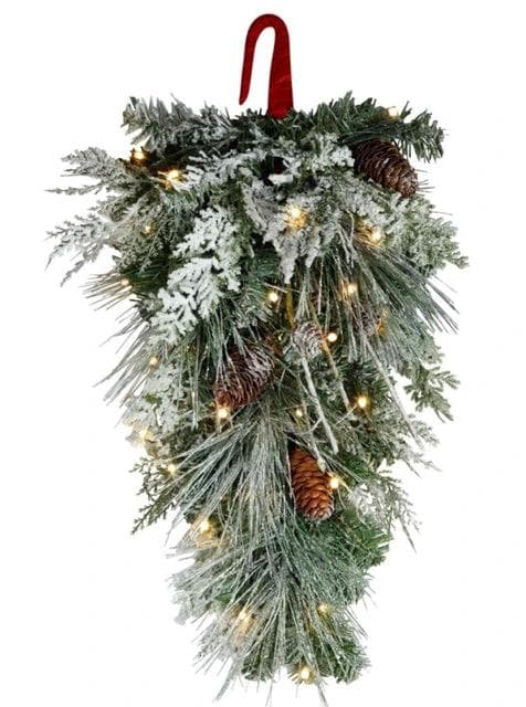 20" Snowfall Creek Chair Swag with LED Lights - Image 1