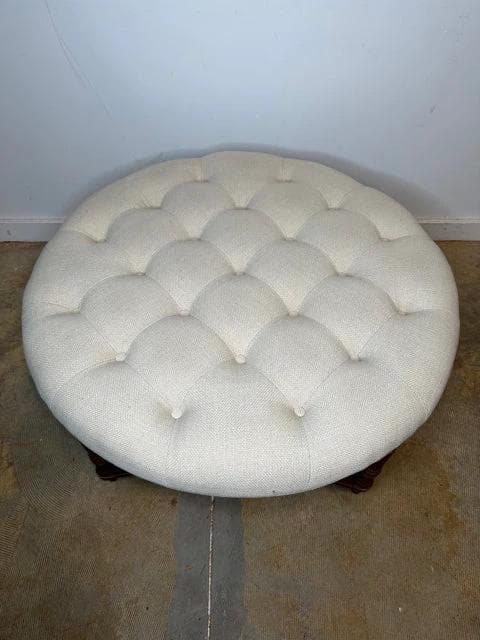 "NEW" Cedric Accent Ottoman in Cream - Thumbnail 3