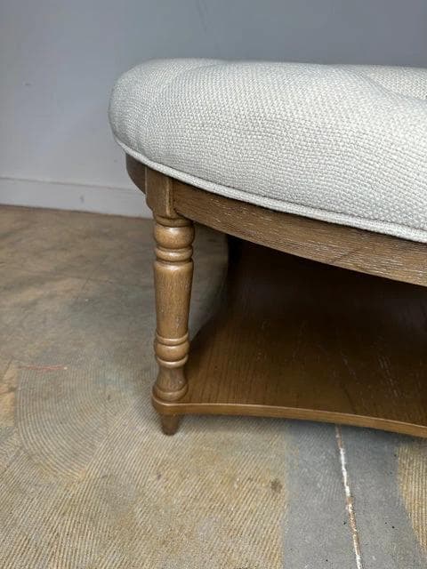 "NEW" Cedric Accent Ottoman in Cream - Thumbnail 4