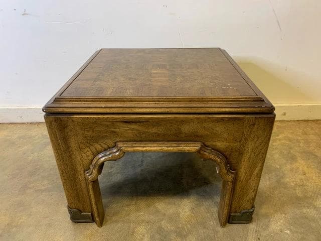 Gordons Wooden End Table With Metal On Legs - Default Title / 22"sq 17"h - Image 1