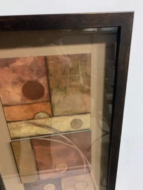 Set Of 2 Abstract Square Framed Artwork - Thumbnail 2