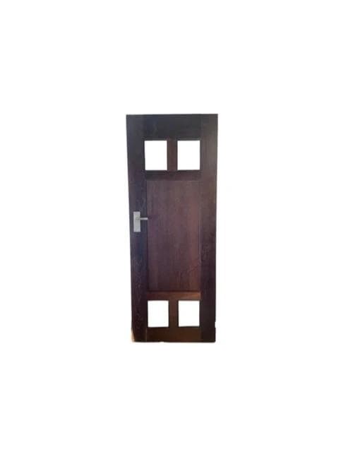 Custom by Tony Ferraro Dark Wood Door with 4 Windows - Image 1