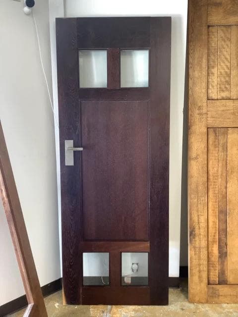 Custom by Tony Ferraro Dark Wood Door with 4 Windows - Thumbnail 2