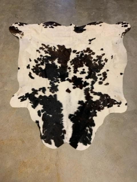 *NEW* 6'x6' Black, Brown & White Spotted Cowhide - Image 1