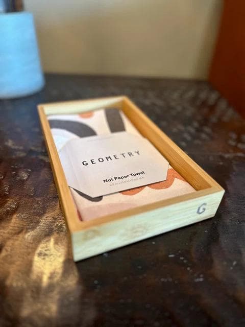 *NEW* Geometry Not Paper Towel Tray-Bamboo - Thumbnail 2