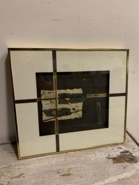 Set Of 2 Gold Framed Black And Gold Music Collage Framed Artwork By Donahue - Thumbnail 3