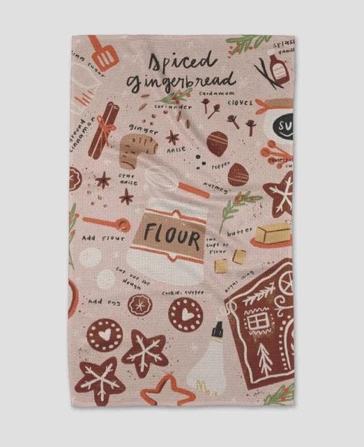 *NEW* Geometry Spiced Gingerbread Tea Towel - Image 1