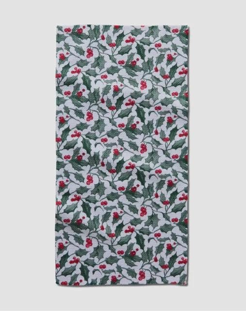 *NEW* Geometry Christmas Mistletoe Bar Towel - Image 1
