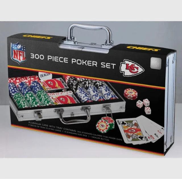 *NEW* Kansas City Chiefs 300 Piece Poker Set - Image 1