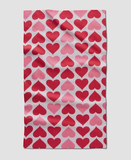 *NEW* Geometry Blushing Hearts Tea Towel - Image 1