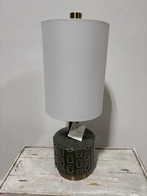 *NEW* Uttermost Darrin Gray Ceramic Table Lamp - Image 1