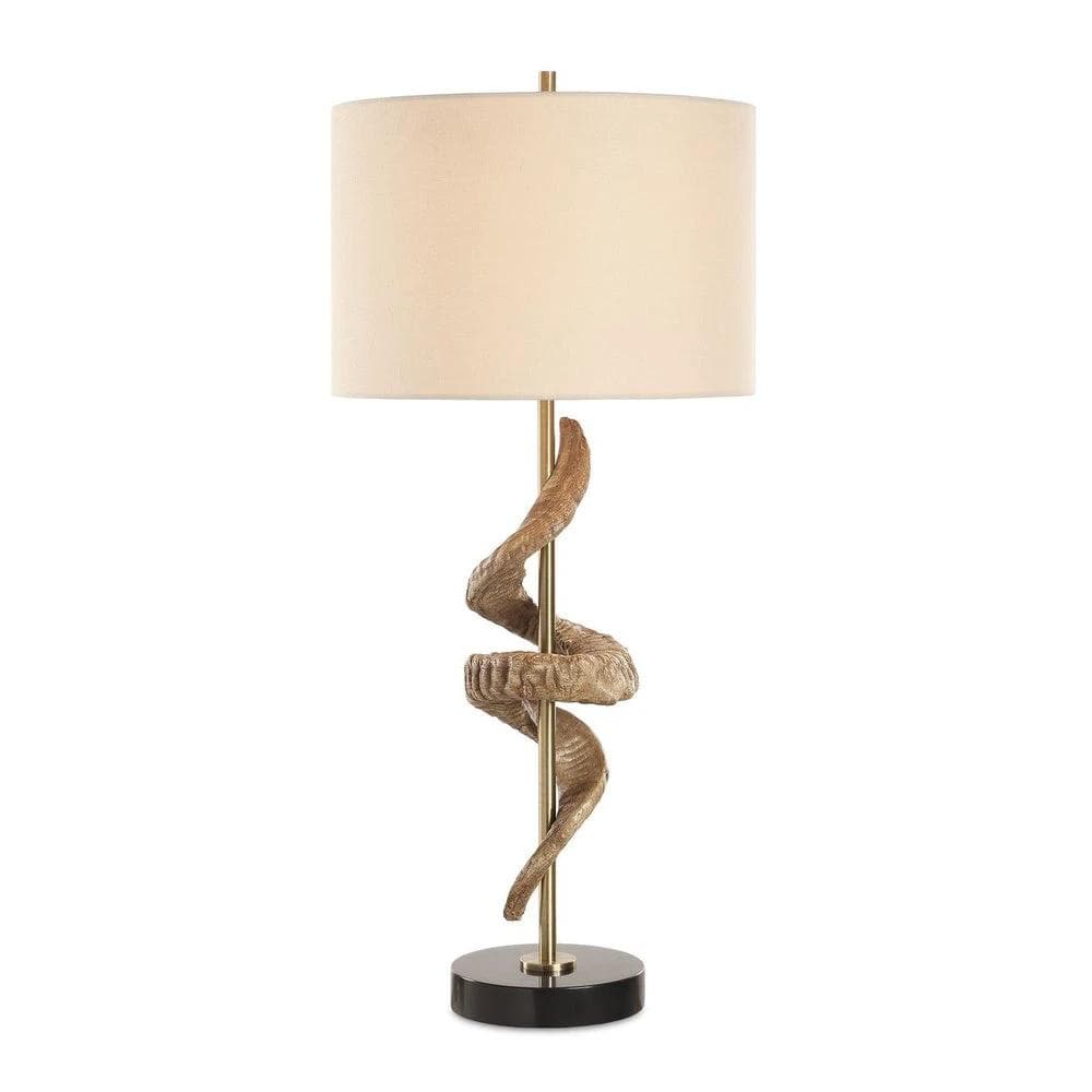 *NEW* Uttermost Rams Horn Table Lamp with Cream Shade - Image 1