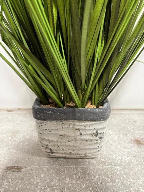 Faux Grass In Cream And Grey Pot - Thumbnail 2