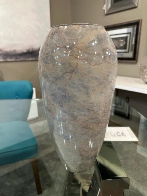 Marble Style Glass Vase - Image 1