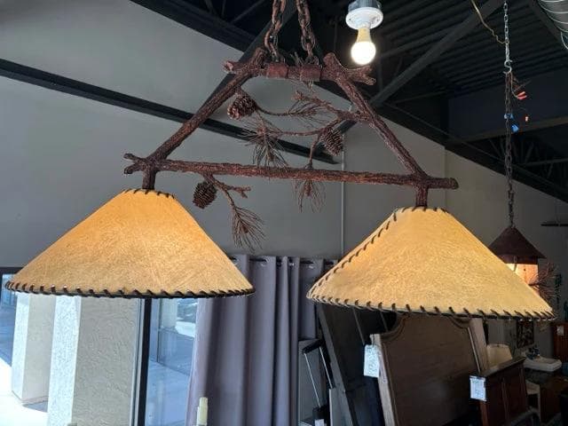 Hammerton Woodland Metal Pinecone 2 Light Fixture - Image 1