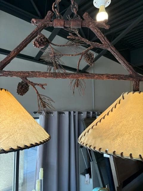 Hammerton Woodland Metal Pinecone 2 Light Fixture - Thumbnail 3