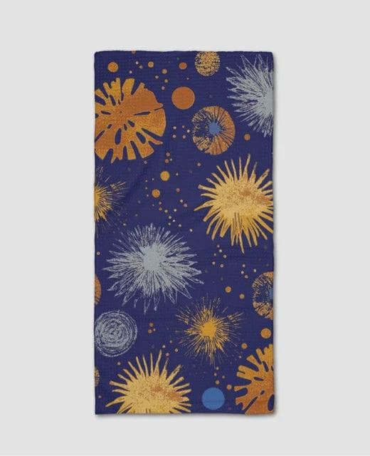 *NEW* Geometry Bursting Skies Blue Bar Towel - Image 1