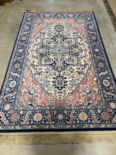 5.9' X 9' Karastan Blue Heriz Area Rug - Image 1