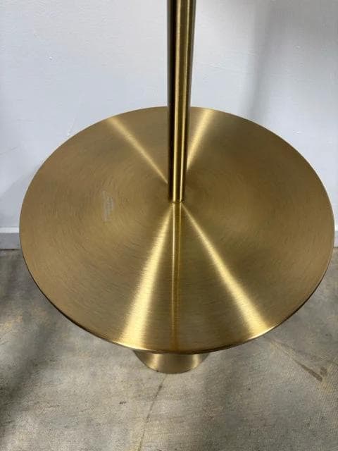 Celestial Modern Brass Floor Lamp W/White Shade - Thumbnail 3