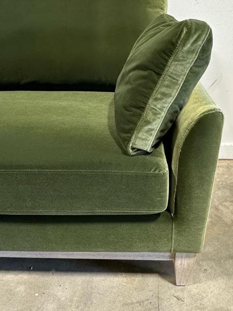 *NEW* Pasadena Modern Farmhouse Green Velvet Sofa - Thumbnail 2