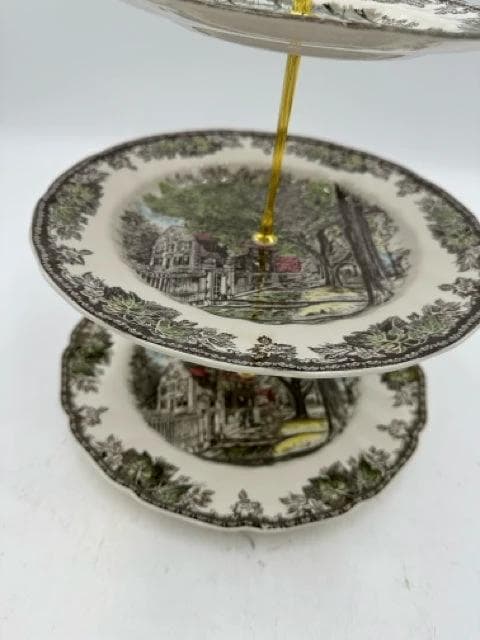3-Tier Friendly Village Serving Tray - Thumbnail 2