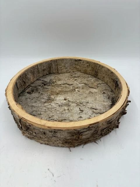 Bark Wood Round Tray