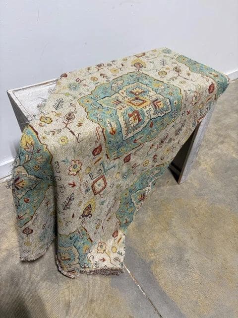 Wesley Hall Blue & Green 2.5 Yards of Fabric - Thumbnail 2