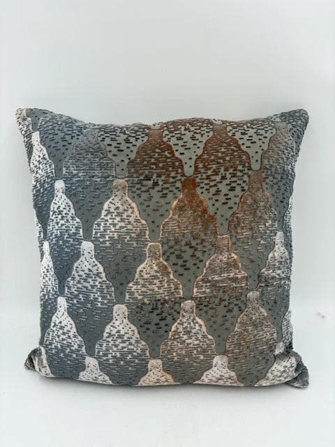 Kevin Obrien Mod Fretwork Velvet Throw Pillow - Image 1