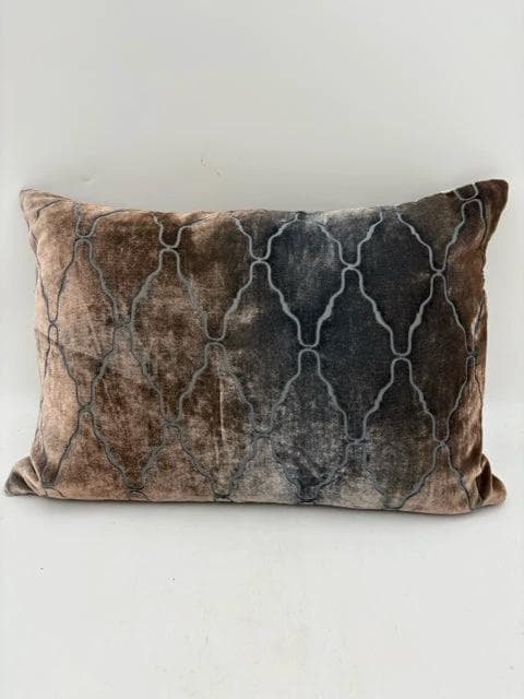 Kevin Obrien Velvet & Silk Arches Lumbar Pillow - Image 1