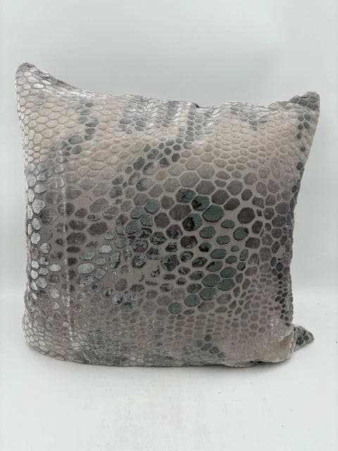 Kevin Obrien Velvet & Silk Snakeskin Pillow - Image 1