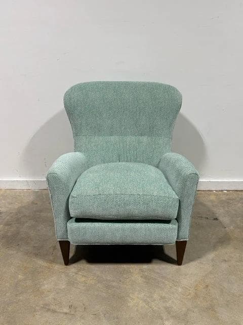 C R Laine Sea Foam Green With White Speckled Design Arm Chair - Image 1