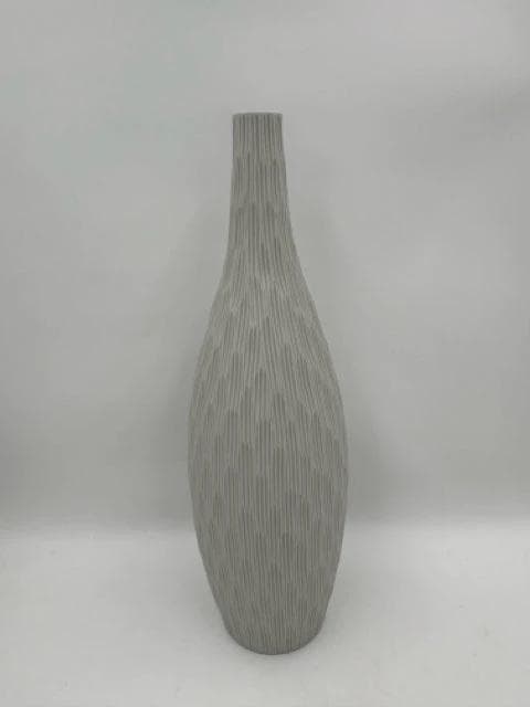 Textured Lines Bottle Neck Vase - Image 1