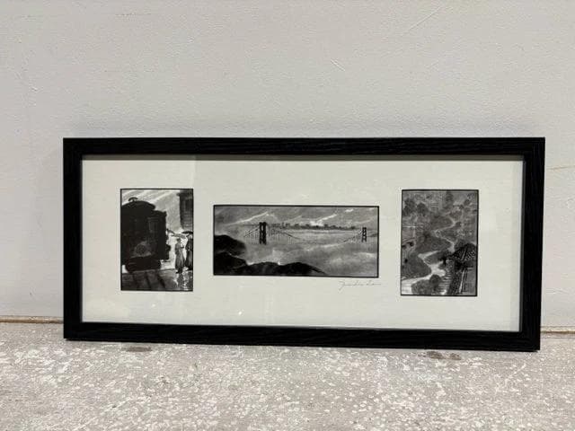 Framed Triptych Print Of San Francisco By Frankie Law - Image 1