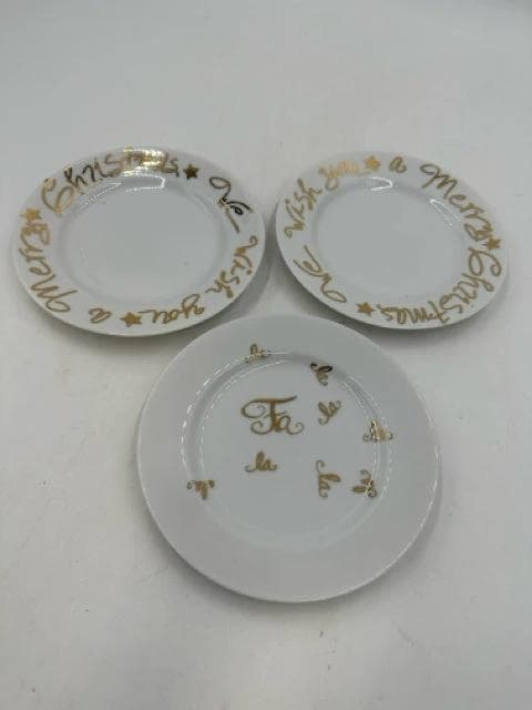 Set Of 3 Rosanna Christmas Salad Plates - Image 1