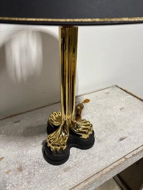 Frederick Cooper Black And Brass Tiger Paw Lamp - Thumbnail 2
